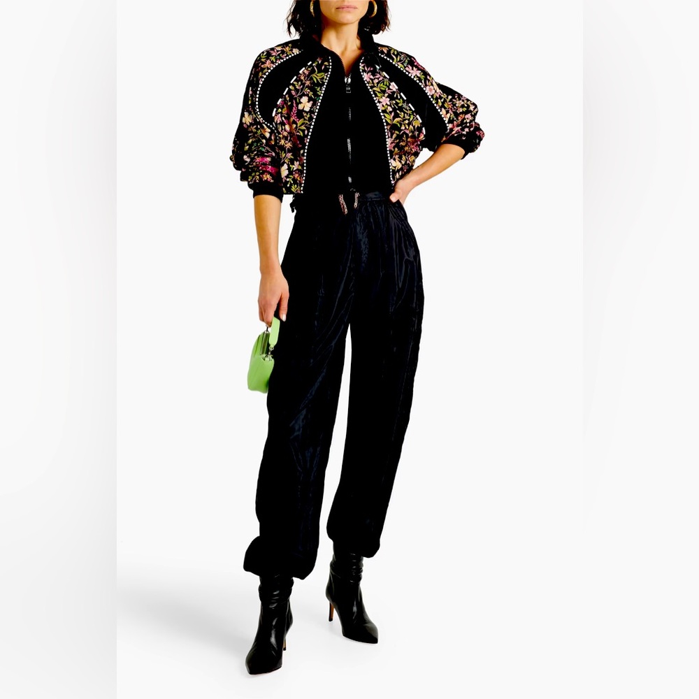 Etro Cropped floral-print shell jacket
